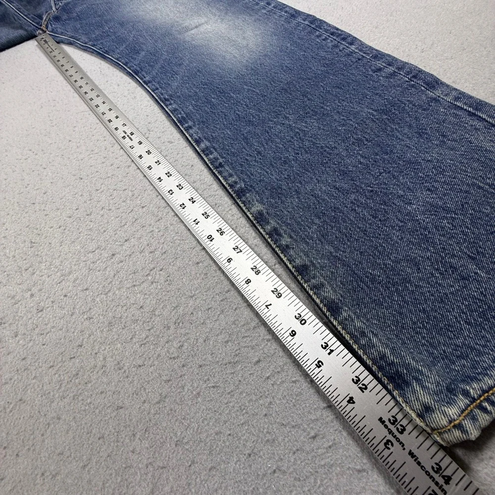Levis 501 Original Fit Mens Medium Wash Blue Denim Straight Leg Jeans 38x34